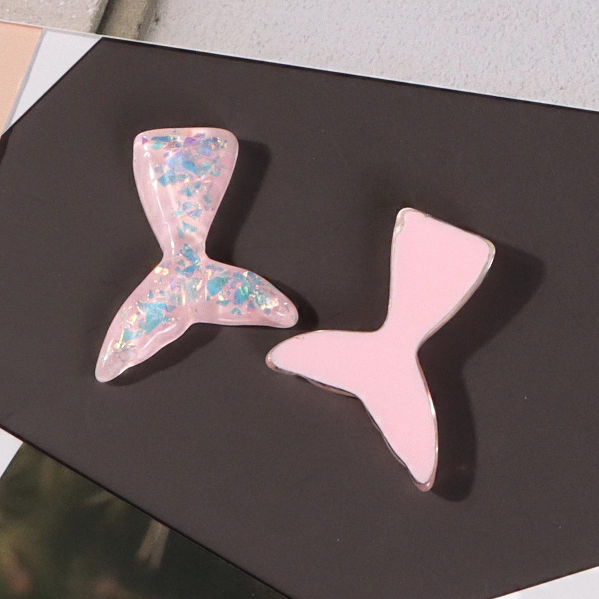 Colorful Sequin Mermaid Tail Resin Stickers for Shoes, Phone Cases, Hair Accessories, and DIY Jewelry
