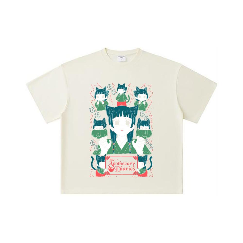 

260 GSM Double Yarn 32 Count 100% Cotton Apothecary Diaries V1 Print Unisex Heavy Cotton T Shirt S
