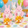 Easter Bunny Paper Card Candy Bag Cute Rabbit Chocolate Cookie Holder Packaging Bag for Easter Birthday Party Candy Dessert Wrapping Supplies