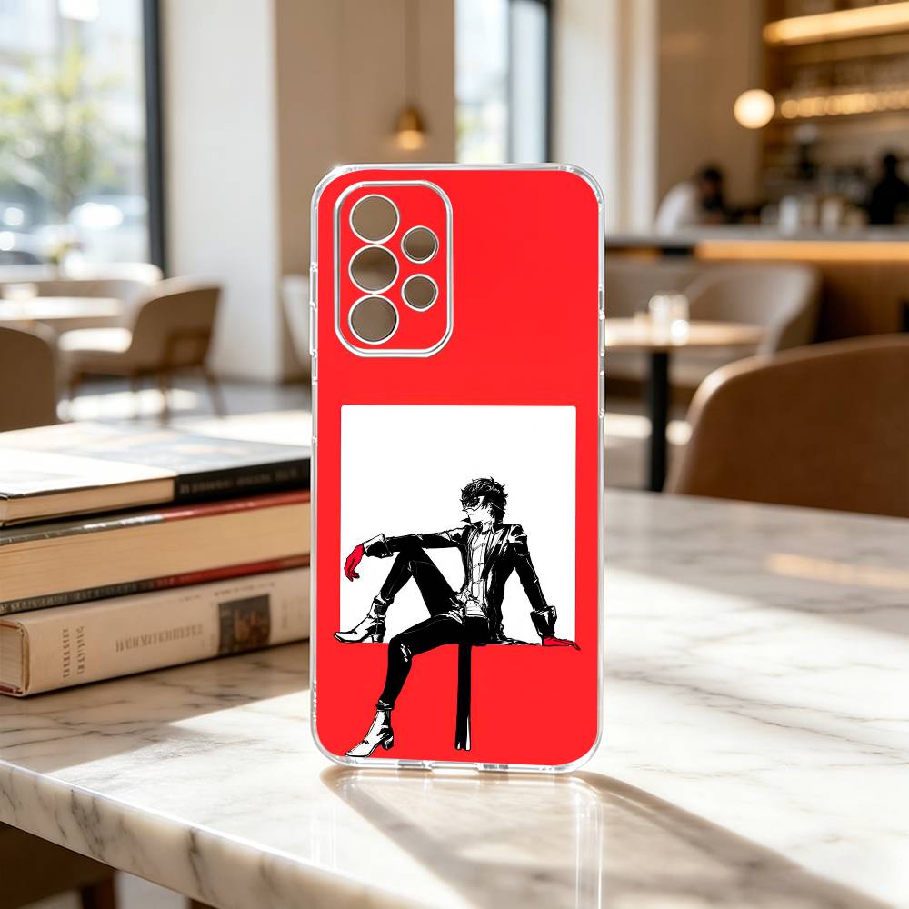 Persona-A Yu Narukami Ren Amamiya Game Phone Case Transparent Silicone Soft For SamsungS25,S24,S21,S22,S23,S30,Ultra,S20,Plus,Fe