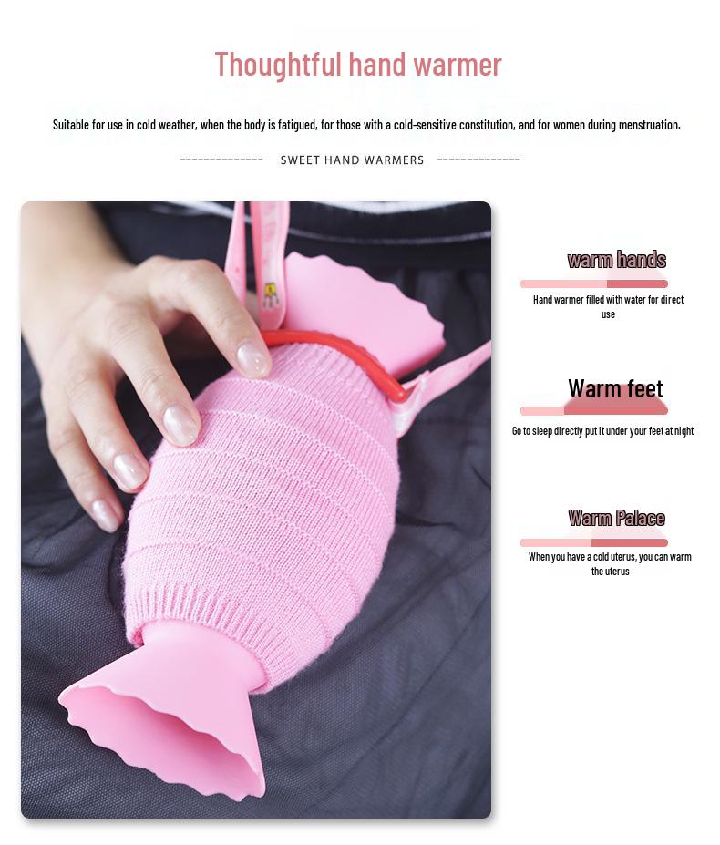 Silicone Candy-Shaped Hand Warmer and Hot Water Bottle