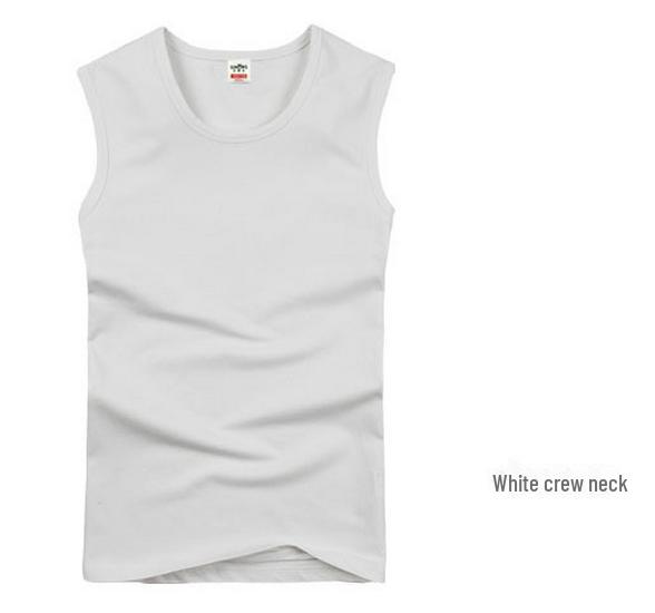 Herrenweste aus gekämmter Baumwolle (40 Count): Unterwäsche aus reiner Baumwolle, Sportunterwäsche aus reiner Baumwolle, Tanktop mit weiten Schultern, Basisschicht für Frühling/Sommer.
