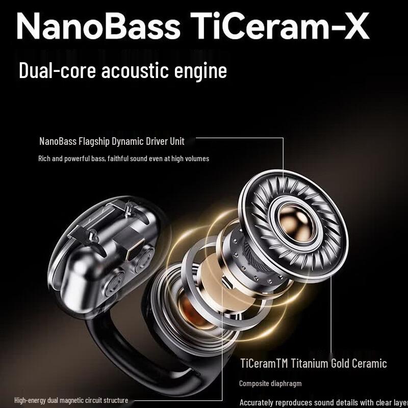 Nankang Clip Super2 AI Translator Ear-Clip Bluetooth Headphones