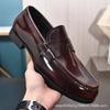 Open-edged Beads, One-pedal Breathable Driving, Spring Beanie Shoes, Men's Genuine Leather, Business British Casual Loafers, Small Leather Shoes