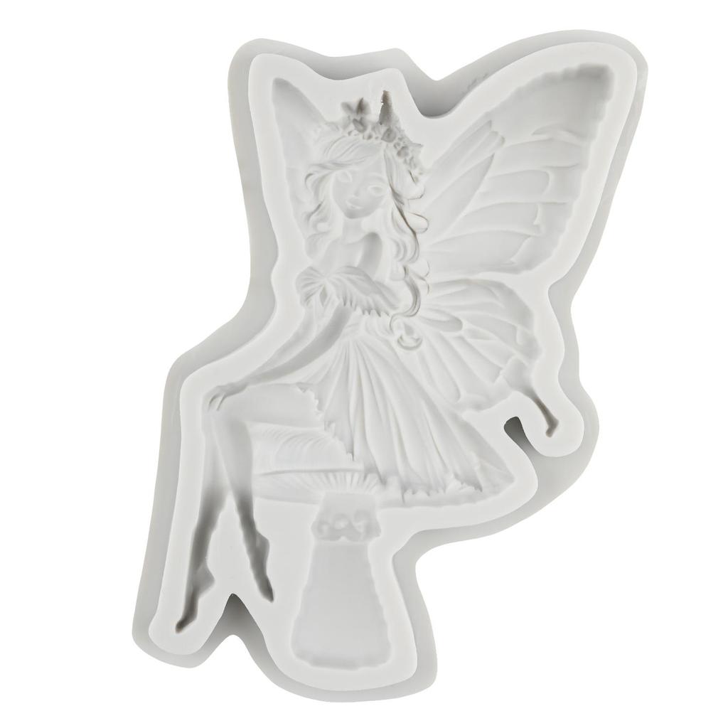 Flower Fairy Silicone Molds Flower Fairy Fondant Mold Cake Decorating Tools Cupcake Topper Chocolate Candy Craft Gum Paste Polymer Clay