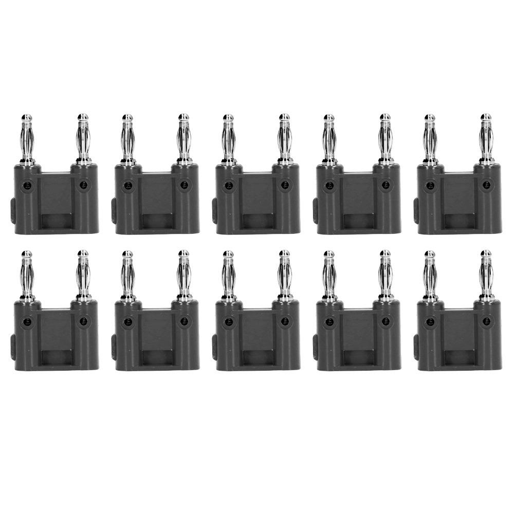 

10 ШТ. 4 мм Двойной Банановый Штекер 32А 1000В Медь АБС Разъемы для Акустического Кабеля Фонарный Черный Банановый Штекер для Динамика Электронное Оборудование армия зеленый