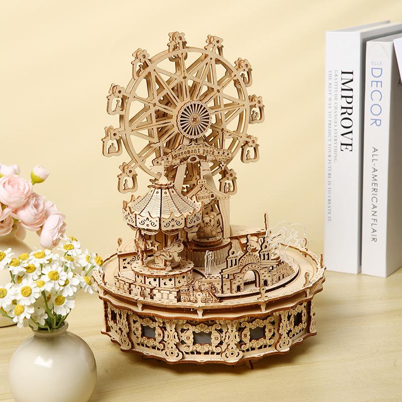 3D Wooden Fantasy Playground Jigsaw Puzzle - Educational Toy & Display Ornament for Children