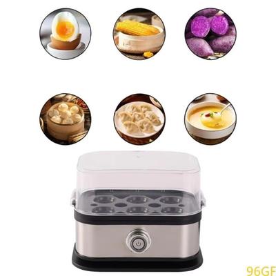 200W Power Eggs Boiler Space Saving 6 Eggs Capacity Smart Egg Cooker Stainless Steel Auto Shut-Off Rapid Egg Cooker