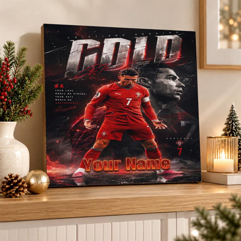 Cristiano Ronaldo Custom Name Text 5D Diamond Painting Kit DIY Full Drill Diamond Art Decoration