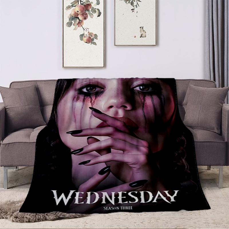 1PC Wednesday Blanket, All-season Lightweight Home Office Outdoor Nap Multifunctional Blanket, Christmas Gifts