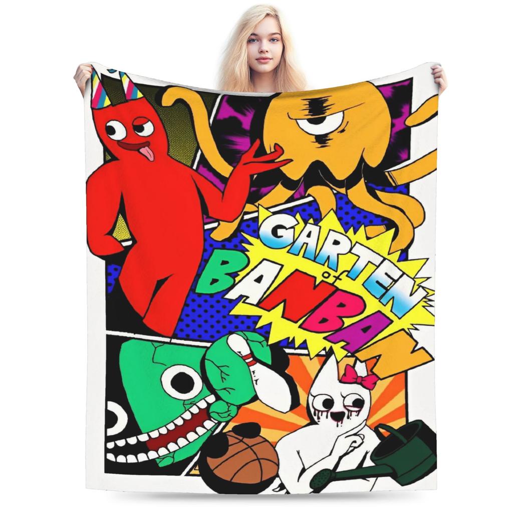 Bittergiggle Garten Of Banban Blanket Gaming Flannel Throw Blanket Summer Air Conditioning Printed Soft Warm Bedspreads