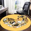 1pc Cat Love Office Round Area Rug,  Mat Suitable For Office, Under Office Chairs Bedroom Living Room Home Decor, Room Deco