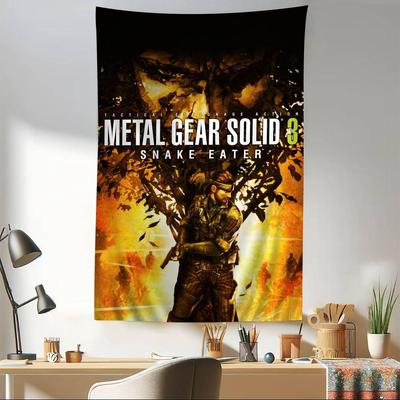 M-Metal Gear S-Solid Game Printed Large Wall Tapestry Cheap Hippie Wall Hanging Bohemian Wall Tapestries Mandala INS Home Decor