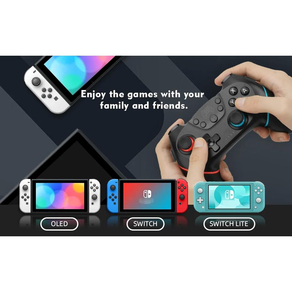 Wireless Gamepad with Adjustable Turbo and Dual Vibration Functions for Switch/Switch Lite/Switch OLED