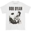 Herren Bob Dylan sitzend Slim Fit T-Shirt X-Large Weiß