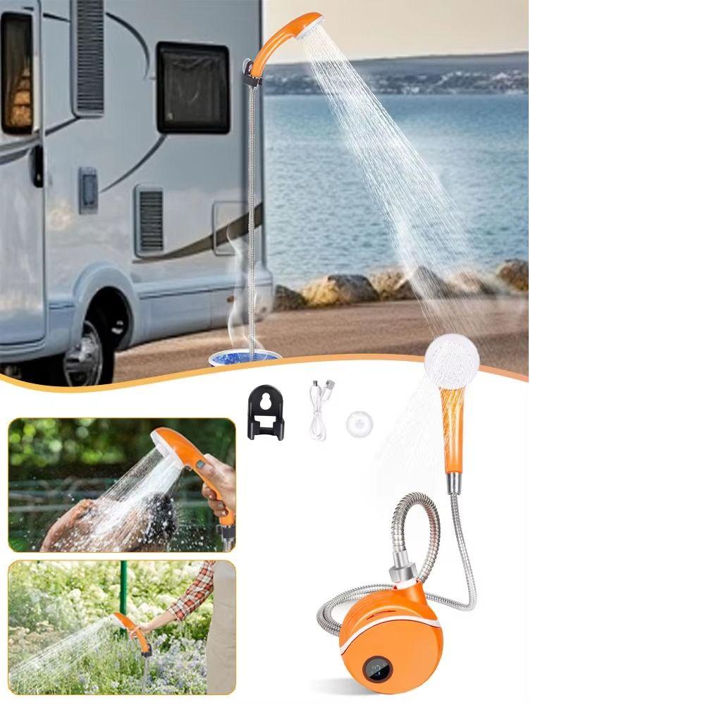 2000Mah Outdoor Shower Waterproof Pump Head Camping Shower Electric Shower  Travel