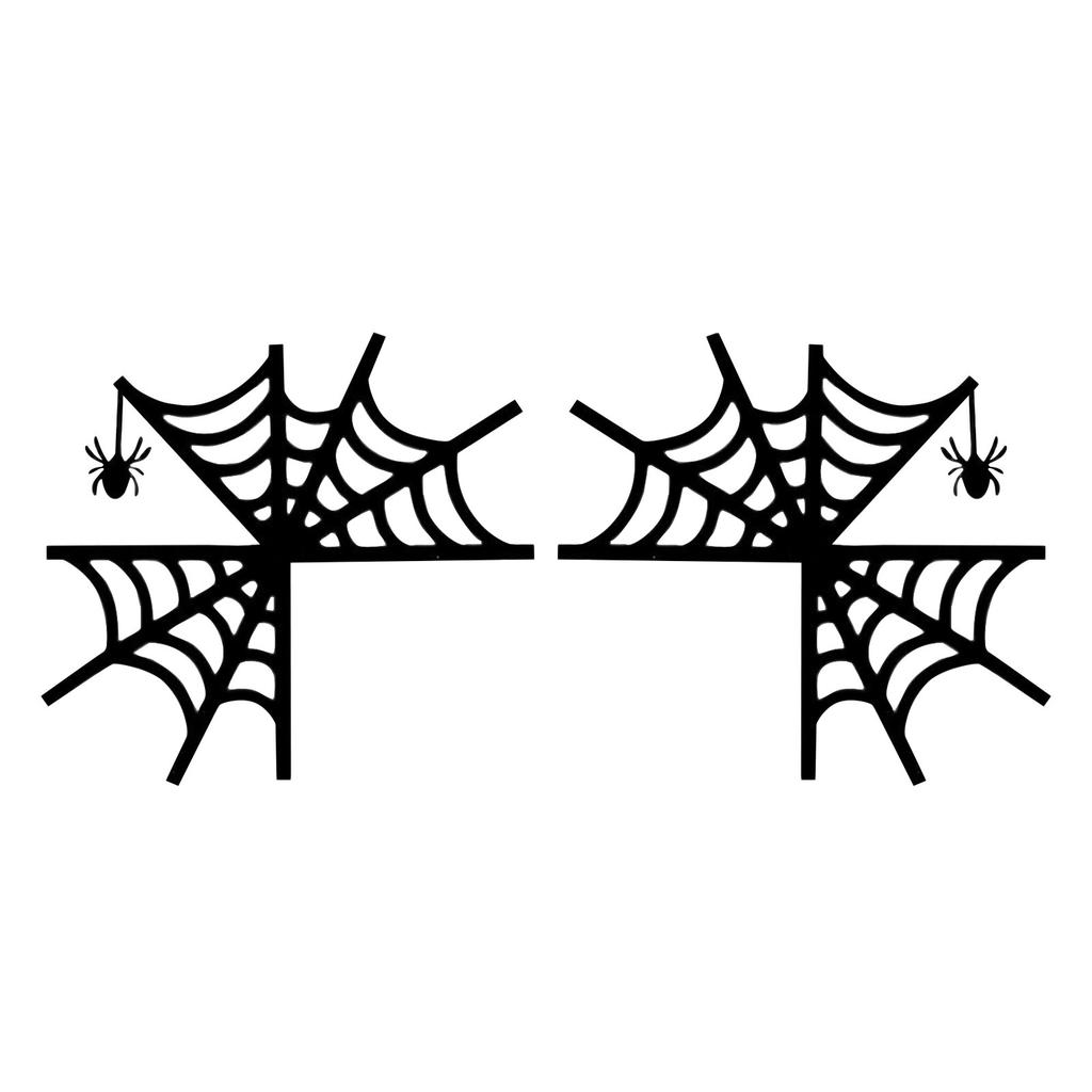 Halloween Dörrkarmdekoration, fladdermöss, pumpor, spindelnät, dörr- och fönsterhörnskylt, Halloween Heminredning, hörnstickers