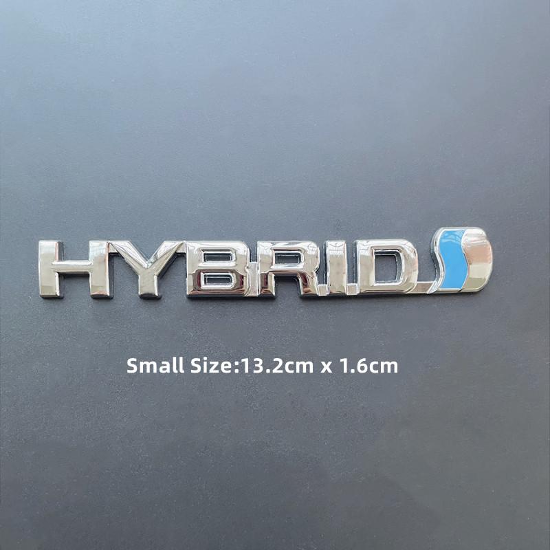 

3D Metal HYBRID Logo Side Fender Rear Trunk Emblem Badge Car Sticker Decals For Toyota Prius Camry Crown Auris Rav4s TRD