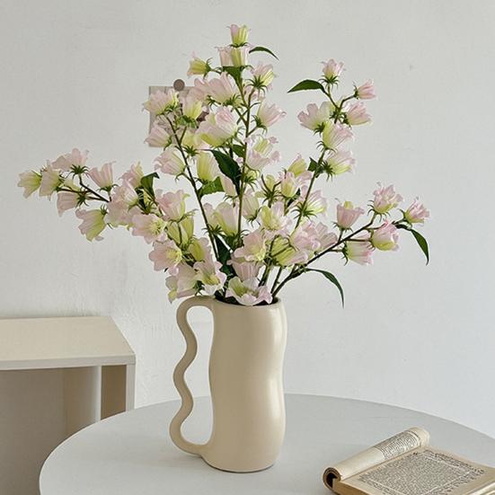 Artificial Lily of The Valley Flower Faux Bell Flower Wedding Bouquet for DIY Bridal Bouquet Floral Arrangement Home Garden Decor