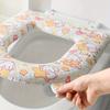 Cartoon Printed Pattern Bathroom Toilet Cushion Home Universal U-shaped Toilet Pads Washable Paste Type Toilet Cover