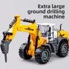 Excavator Drilling Rig Vehicle Toy Model With Inertia Drive For Kids Playroom