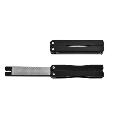 1 stück Tragbarer Doppelseitiger Schleifstein Professioneller Küchenschärfer für Taschen-Klappmesser-Schleifstein-Schärfer Diamant