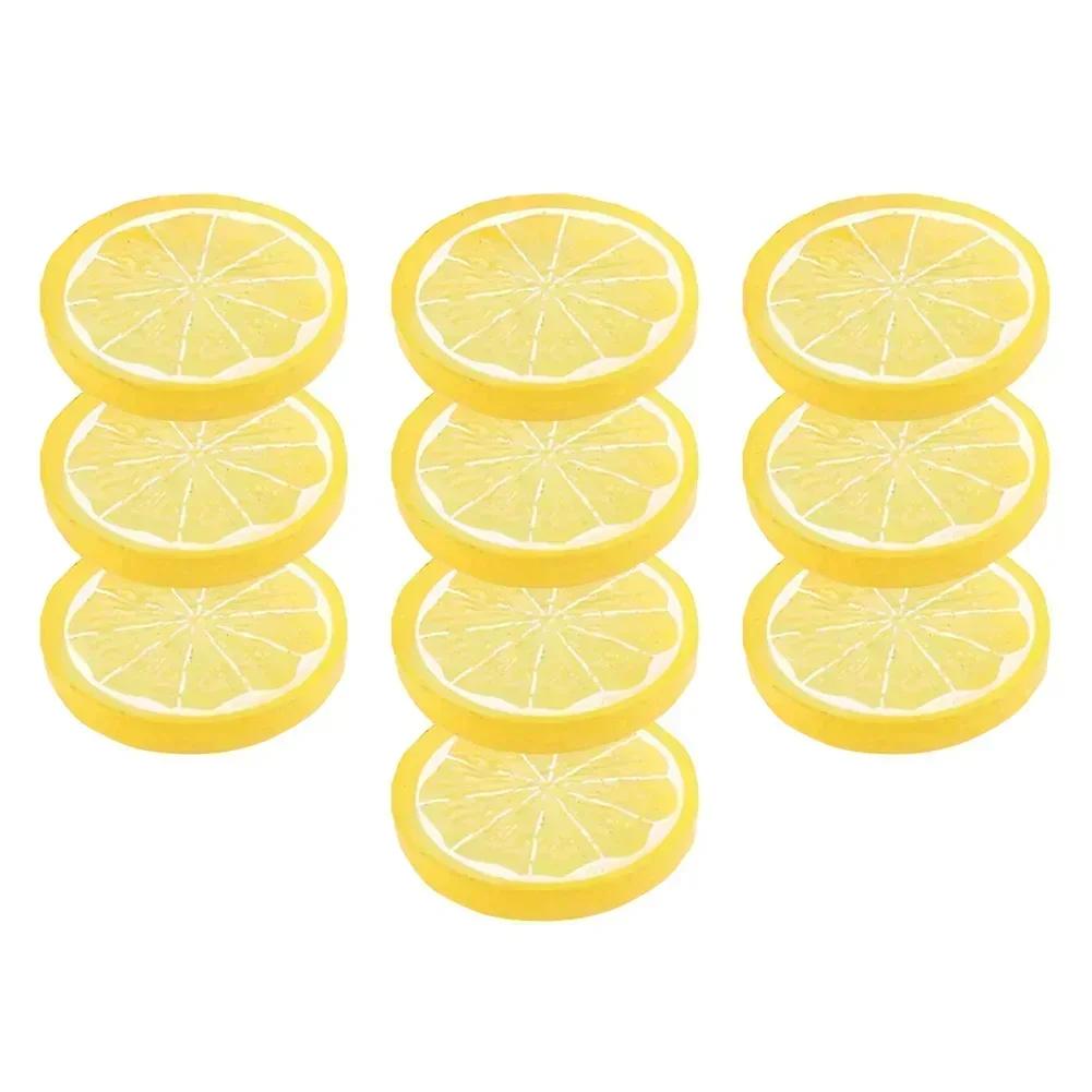 

30 Pcs Plastic Fake Lemon Slices Simulation Fruit Model with Multiple Colors for Catering Hall and Photography China Mainland