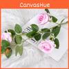 Supply 3 Head Rose Artificial Flower Bouquet For Wedding Decor Photography