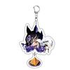 Game Keychains Acrylic Figure School Bag Keychian Holder Key Ring For Children Girl Men Accessories