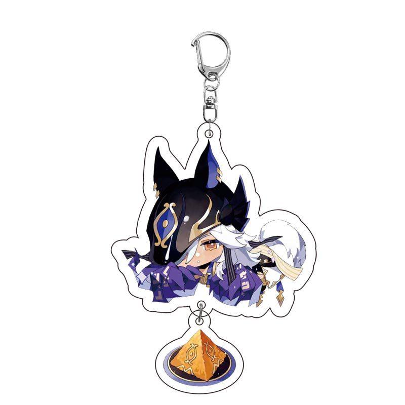 Game Keychains Acrylic Figure School Bag Keychian Holder Key Ring For Children Girl Men Accessories