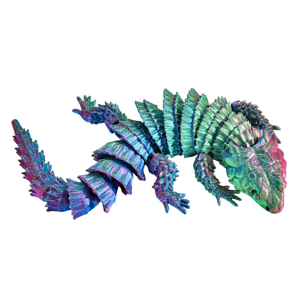 

3D Printed Articulated Lizard Figurine Flexible Moveable Joints 21cm Creative Animal Model Desktop Home Decor Gift for Adults Kids