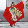 Tuniu Cute Christmas Plush Blanket for Sofa Bed Room Warm Soft Fleece Throw Blanket Gift
