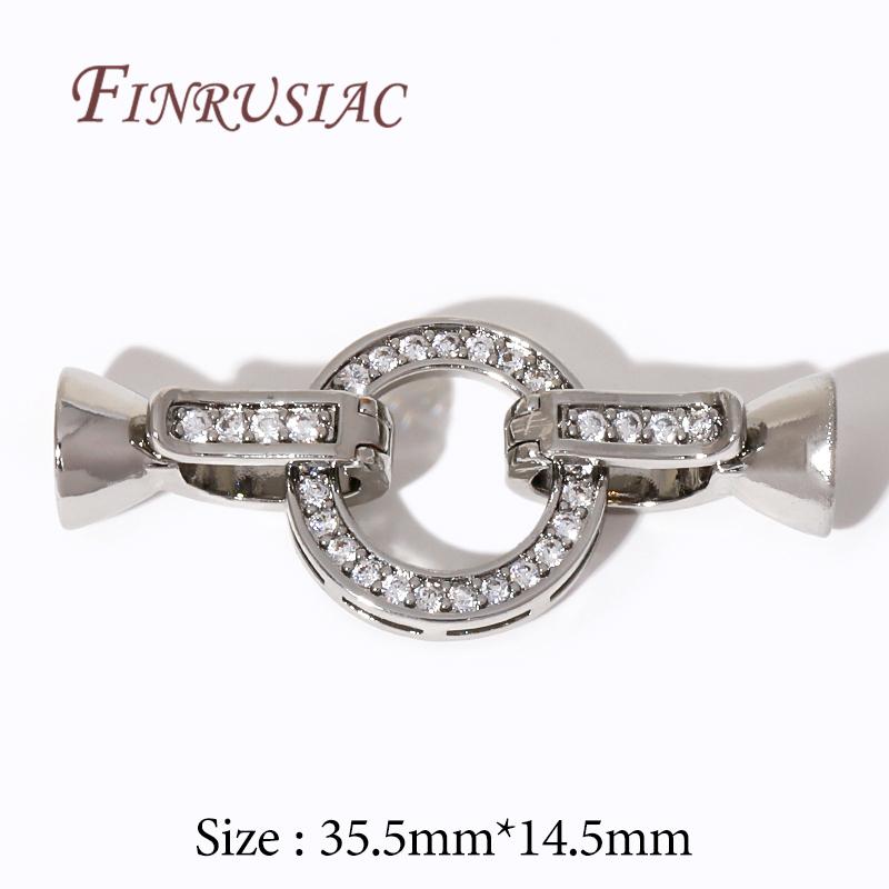 18K Gold Plated Connectors For Jewelry,Brass Zircon Clasps For Bracelets Accessories,DIY Jewelry Making Supplies,Pearl Clasp