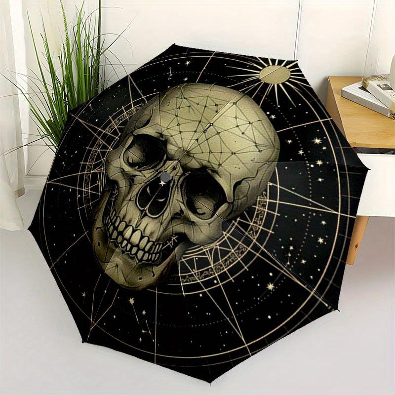 

Starry Sky Geometric Skull Coaster Set of 4Umbrella with Cute Design, Portable 3-Fold Compact Umbrella for Men & Women, Valentine s Day Mother s Day H