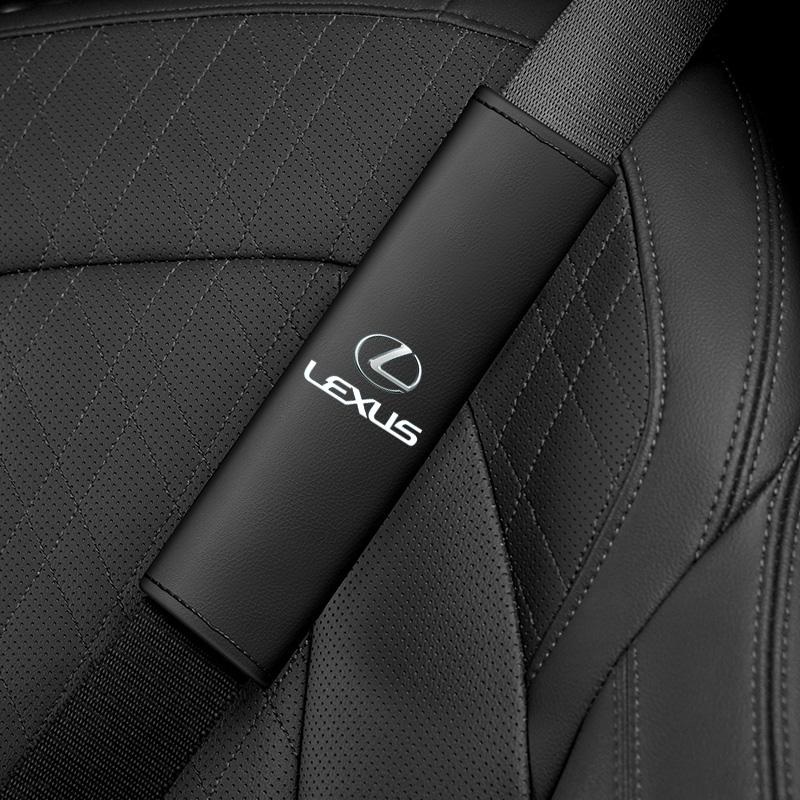 2PCS Car Seat Belt Cover Auto Shoulder Pad Interior Accessories For Lexus F SPORT RX300 IS200 IS250 ES350 Ct200h UX250h NX300h
