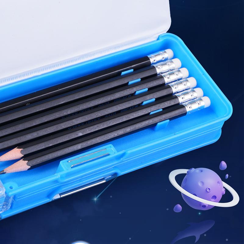 Multifunktionale Stiftebox für Mädchen Süßes Mäppchen Mäppchen mit Anspitzer Cartoon Stiftetasche Geschenke