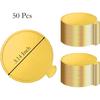 50 Pcs 3.14 Inch Mini Round Golden Cake and Bread Stand for Mousse Cupcake Base Paper Plates Circle Dessert Base Board (Gold)