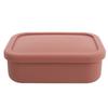 Silicone Bento Box Divided Compartments Portable Lunch Container For Kids Students Microwave Safe Food Storage Case