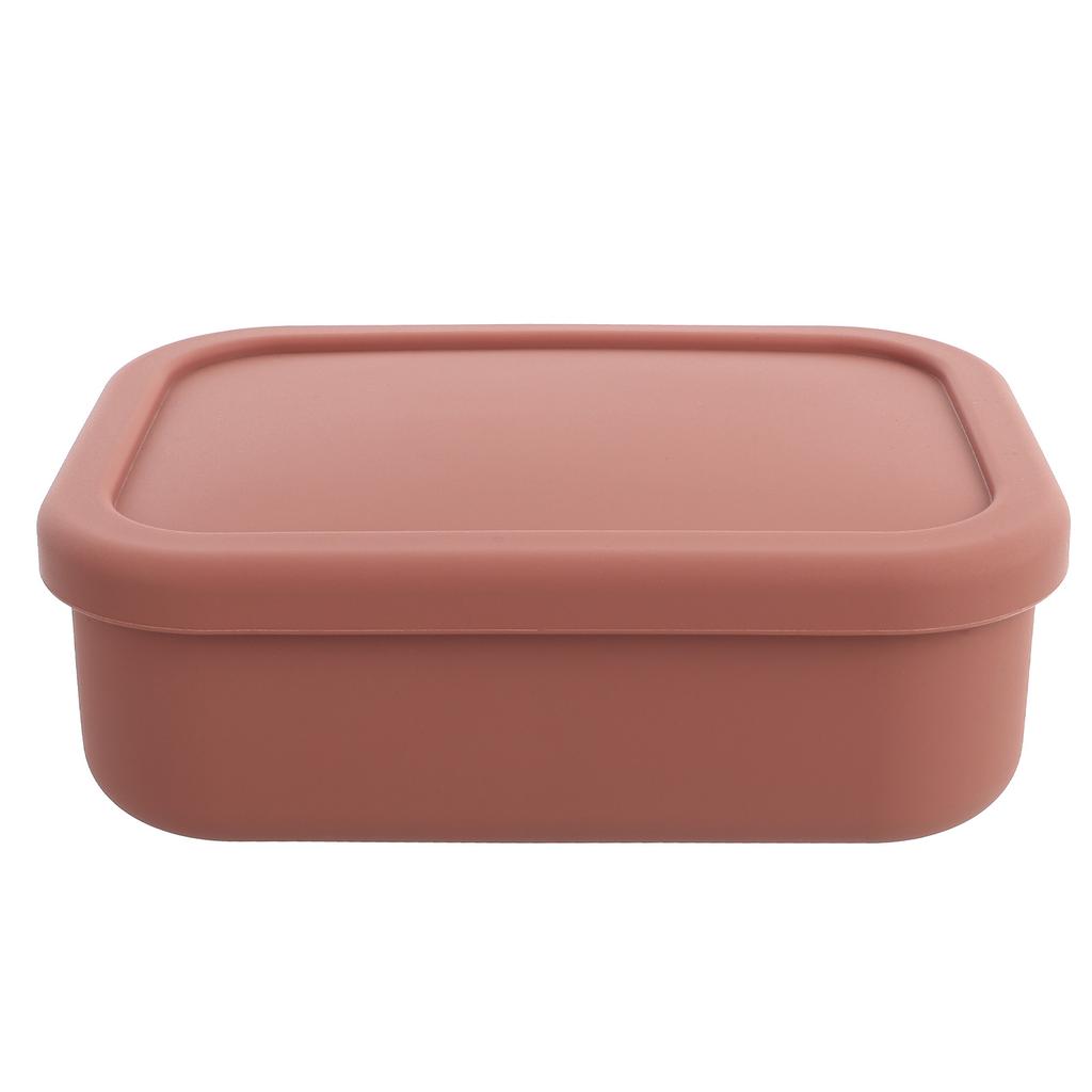 Silicone Bento Box Divided Compartments Portable Lunch Container For Kids Students Microwave Safe Food Storage Case