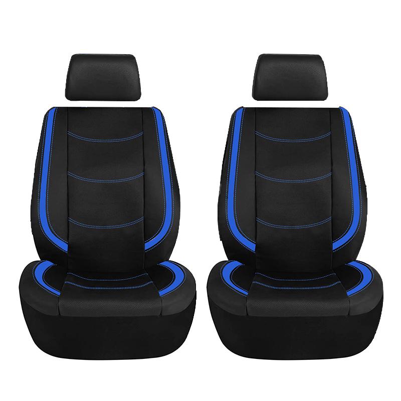 AUTO PLUS Universal Car Seat Cover Set Pu Leather Vehicle Cushion Full Surrounded Protector Fit Most Car Suv Truck  Accessories