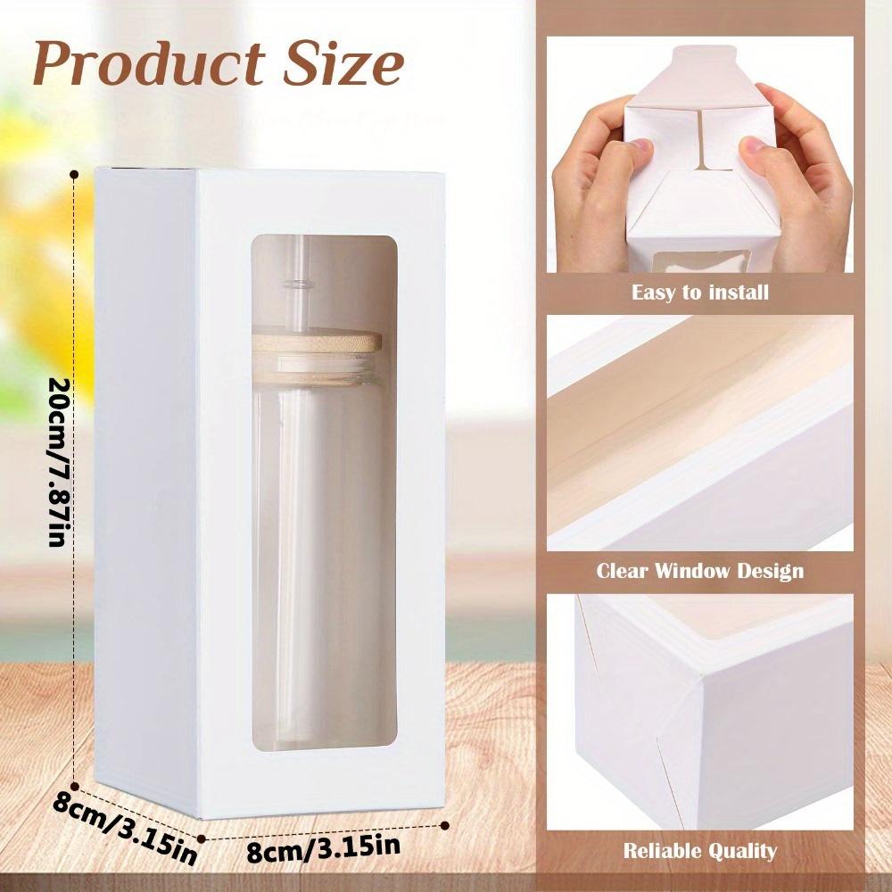 8pcs Elegant Gift Boxes with Ribbon Treat Boxes Gift Packing Box Exhibition Boxes Gift Box for Jars Sublimation Glass Can Blanks Tumbler Gift Box