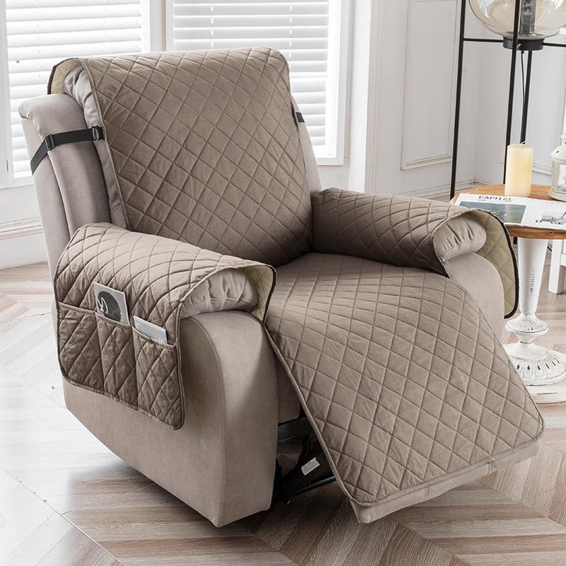 Universal Polyester Square Pattern Sofa Cushion For Single Double Triple Seat Lounge Chair Protector