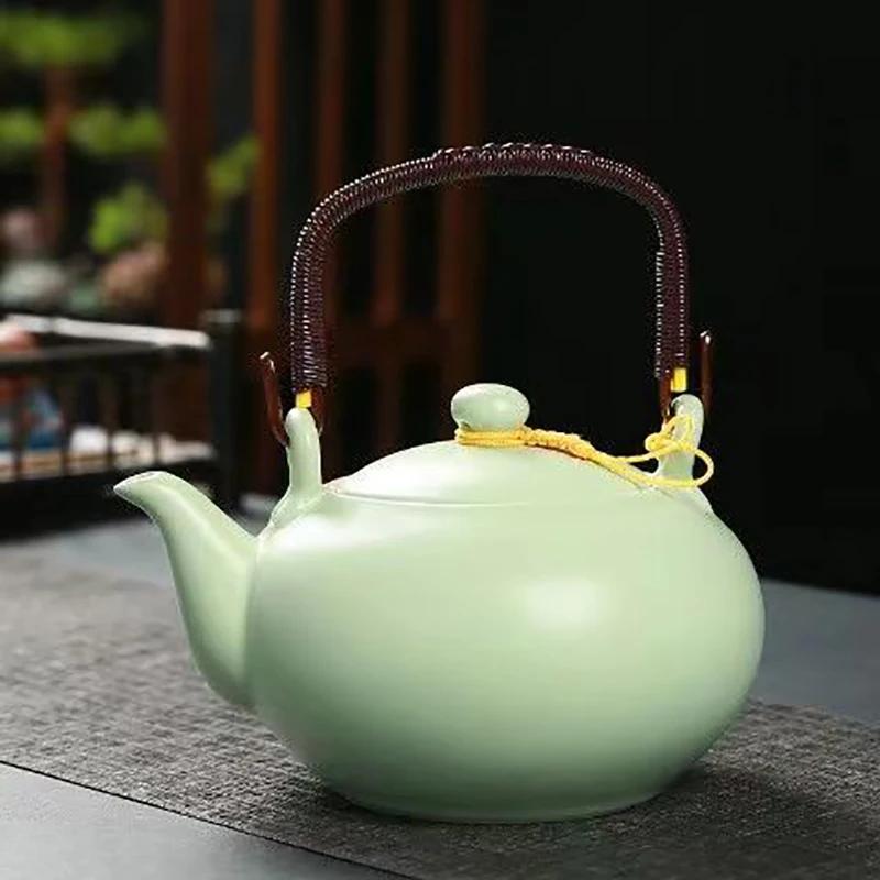

Vintage Chinese Style Teapot With Lifting Beam 650ml Mug Teapot for Tea Kettle Puer Tea Cup Set Teaware Pot Teapots Service Clay