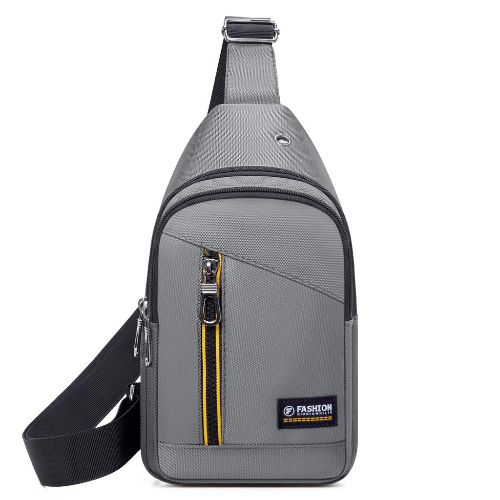 Men's Breast Bag, New Messenger Bag, Casual Men's Bag, Sports Backpack, Trendy Shoulder Bag, Oxford Cloth, Thickened and Wear-resistant.