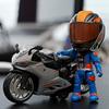 Actionfigur Simulierte Motorradfahrerpuppe Bewegliche Gliedmaßen Bewegliche Figur Modell Autodeko