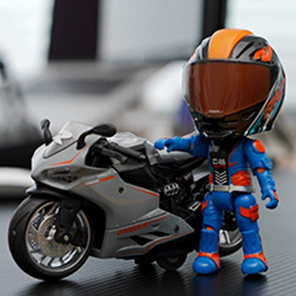 Actionfigur Simulierte Motorradfahrerpuppe Bewegliche Gliedmaßen Bewegliche Figur Modell Autodeko
