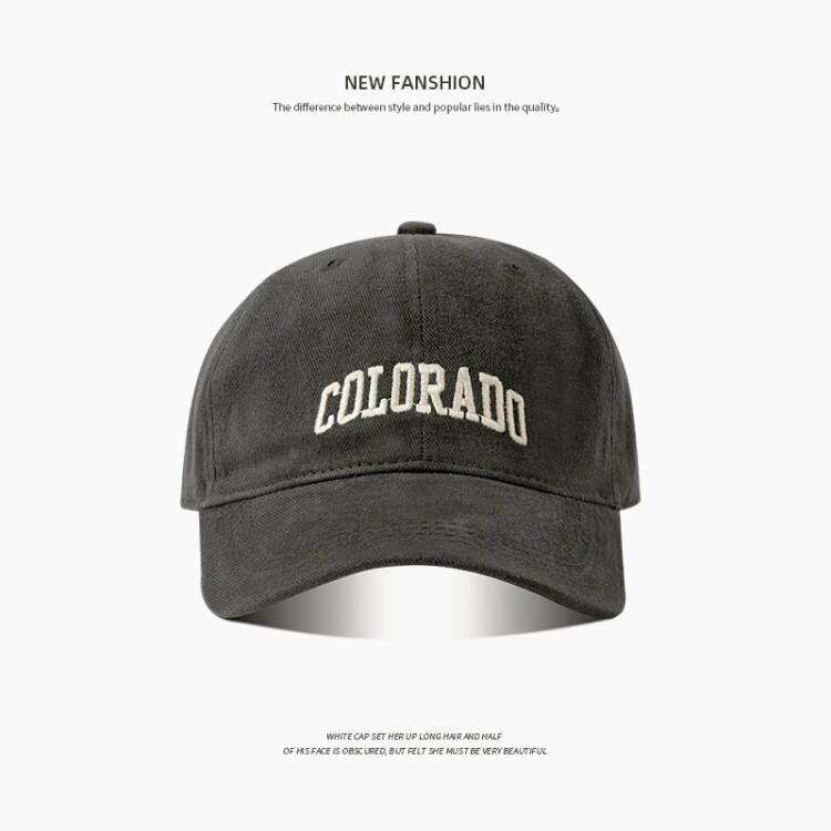 Grinding baseball cap men's simple hat women's season big head circumference showing face small wide brim cap