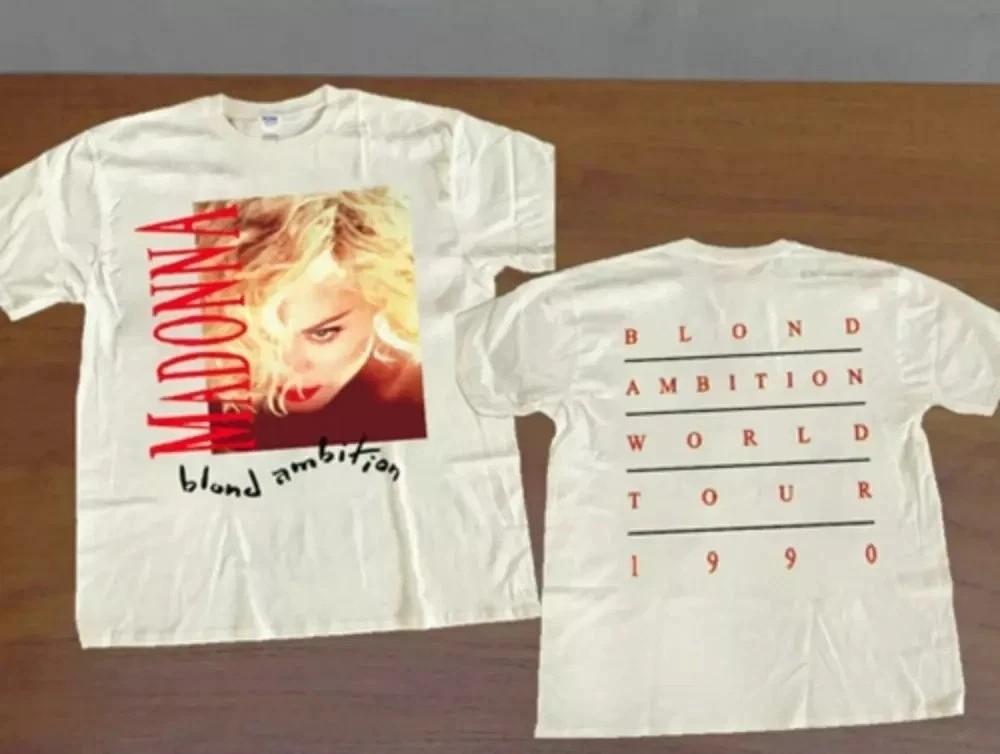 Vintage 1990 Madonna Blond Ambition World Tour Concert T-Shirt XXXXL