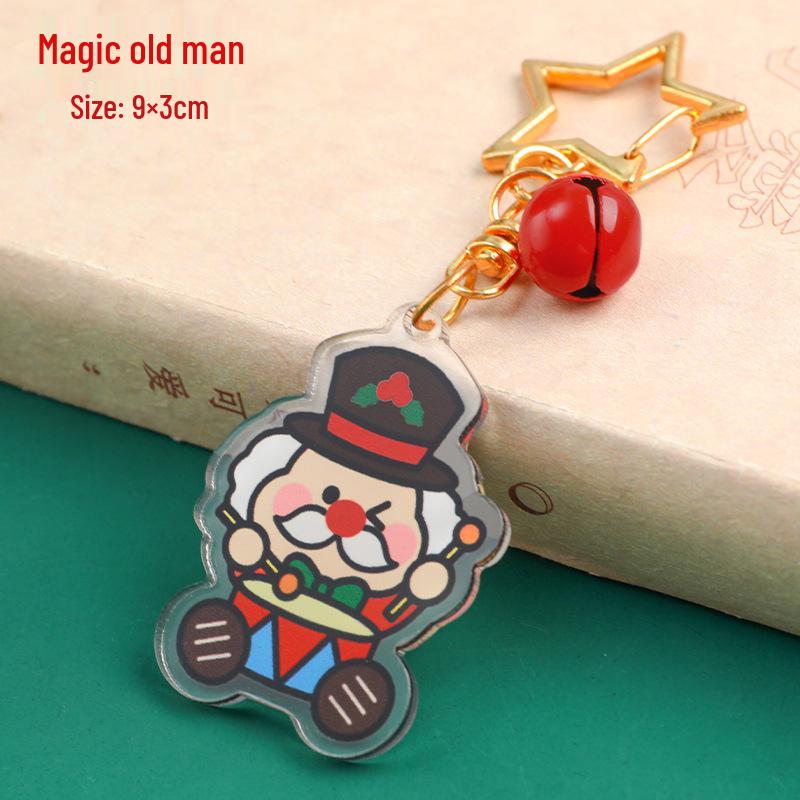 

Мультяшный брелок-колокольчик в виде снеговика - Милое рождественское украшение и подарочный талисман