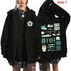 Fashion Jacket with Supernatural Print Zipper Hoodie, Casual Top for Women and Men, Harajuku Sports Shirt